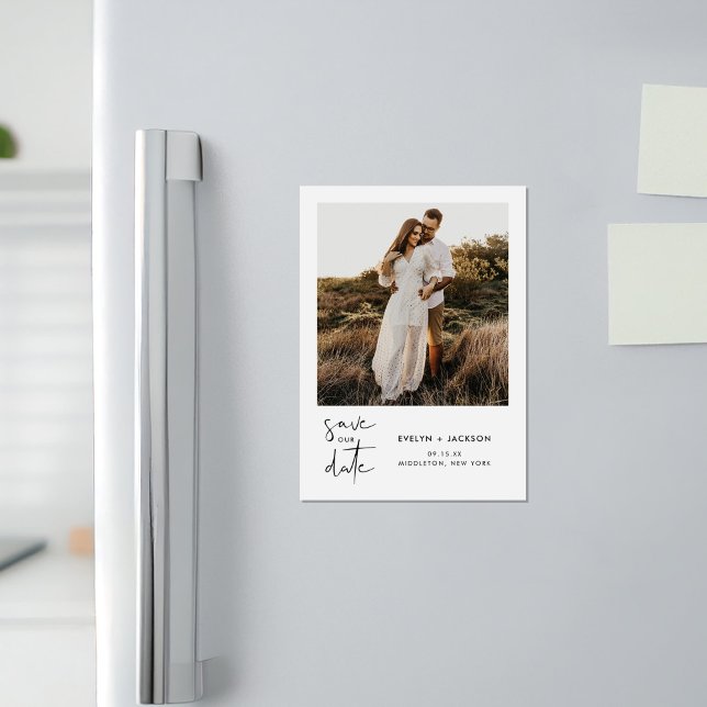 Convite STELLA Modern Edgy Foto Salva A Data (Criador carregado)