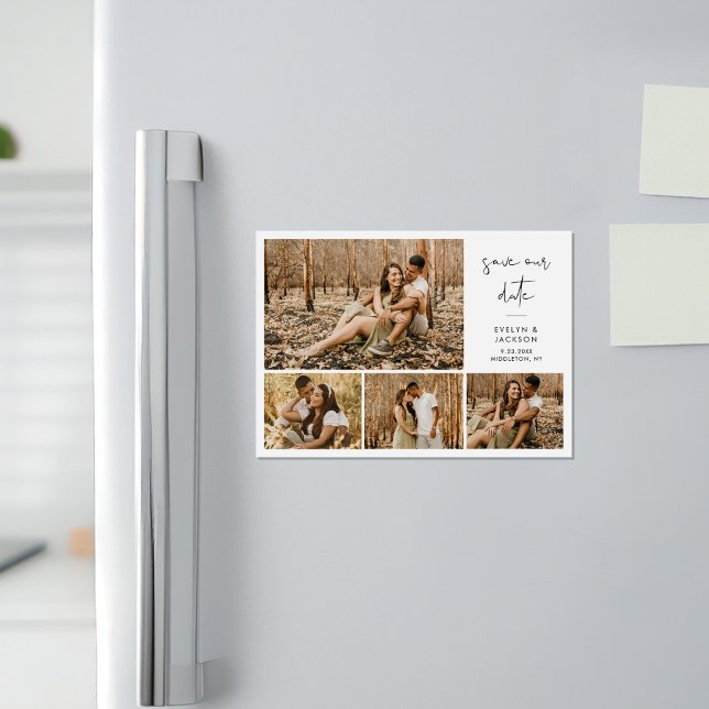 Convite STELLA Photo Save the Date Magnetic Card (A foto d (Criador carregado)