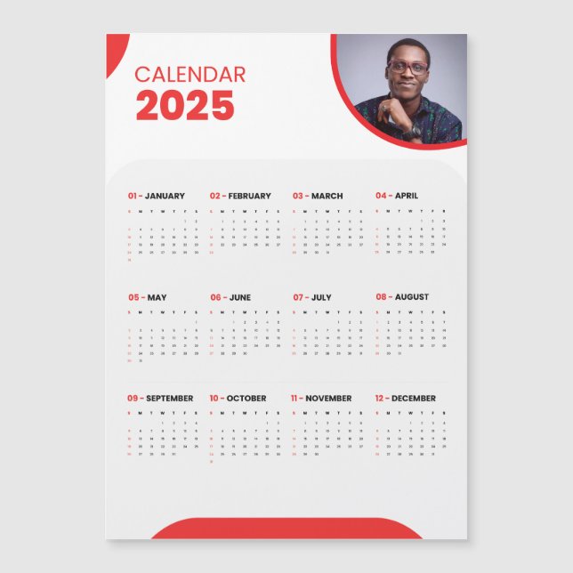Convite Sua Foto Personalizável do Calendário 2025 (Frente)