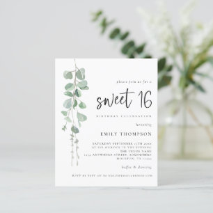 Convite Suave 16 para Script Eucalyptus de Orçame