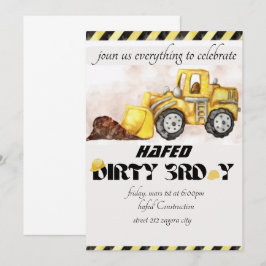 Convite Sujo 3º Y Terceiro Convite de Aniversário