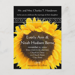 Convite SunFlower para casamento