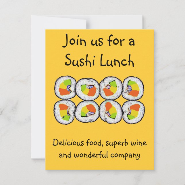 Convite Sushi Sushi (Frente)