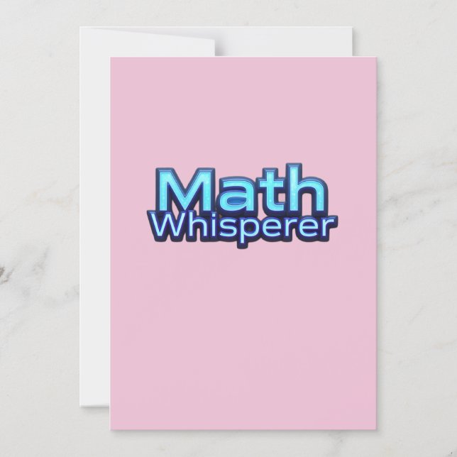 Convite Sussurrador de Matemática (Frente)