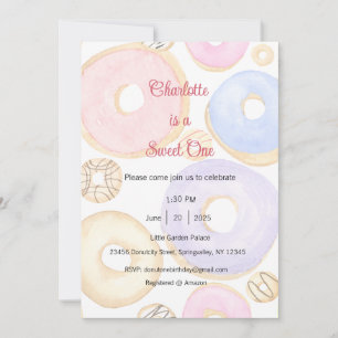 Convite Sweet One, Festa Donut One