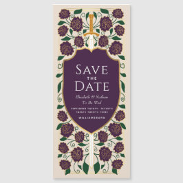 Convite Sword & Shield Medieval Fantasy Salve a Data