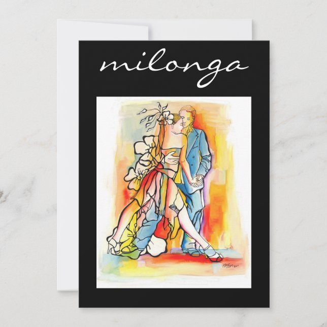 Convite Tango Milonga (Frente)