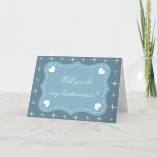 Convite Teal Will you be my bridesmaid greeting card