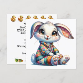 Convite Tema Coelhinho da Páscoa Precioso