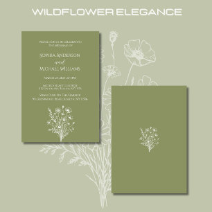 Convite Tema De Casamento De Elegância De Flores S