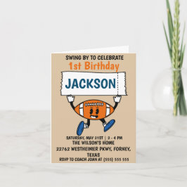 Convite Tema de esportes do primeiro aniversario de beiseb
