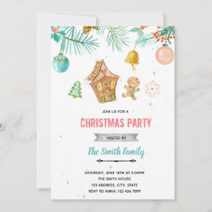 convite tema natal pastel