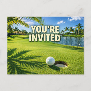 Convite temático de Golfe Flórida
