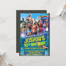 Convite temático de jogo