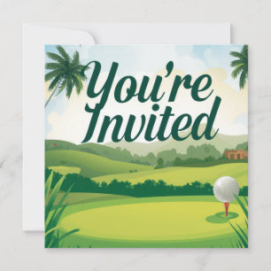 Convite temático Golf Florida “Você está convidado