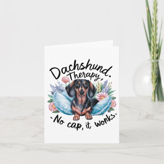 Convite Terapia de Dachshund Sem Limites Funciona (Frente)