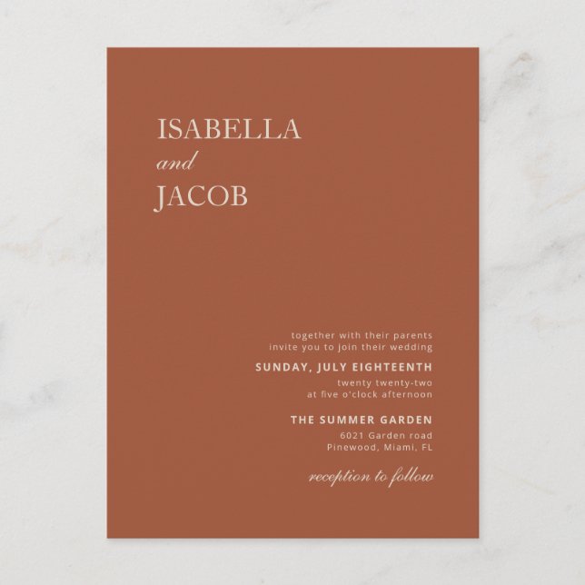 Convite Terracotta Boho (Frente)