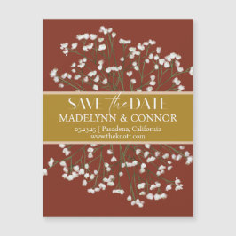 Convite Terracotta Field Flowers Casando Salvar Data