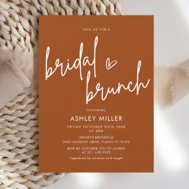 Convite Terracotta Rust Bridal Brunch