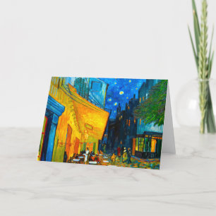 Convite Térreo do Café de Van Gogh à Noite