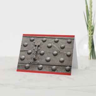Convite the door of a castle invitations card