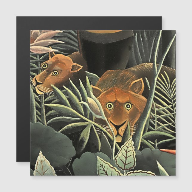 Convite “Tigre - Detalhe de O Sonho” por Henri Rousseau (Frente/Verso)