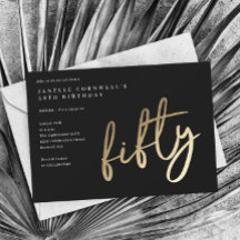 Tipo Dourado minimalista moderno 50º aniversário