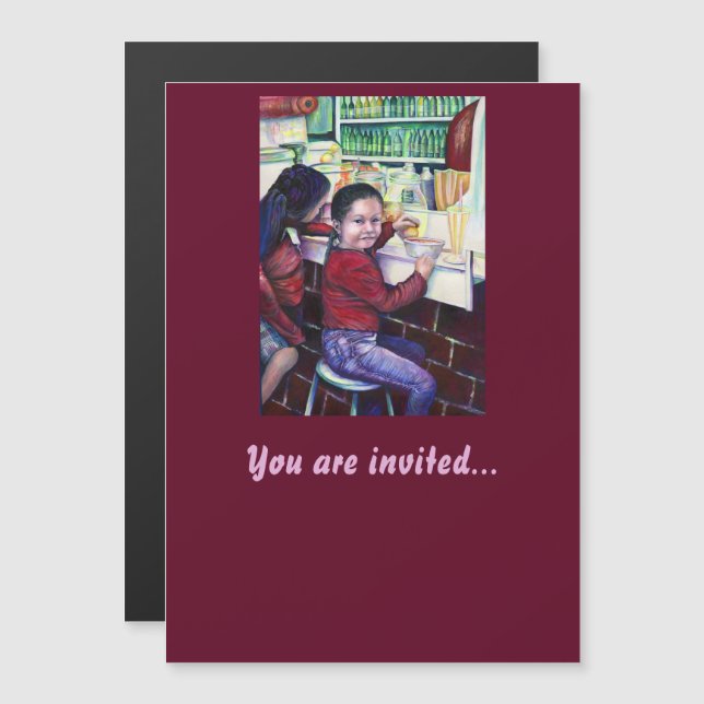 Convite Todas As Boas Garotas Têm Sorvete (Frente/Verso)