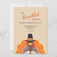 Convite Tom Turkey Dia de Ação de Graças