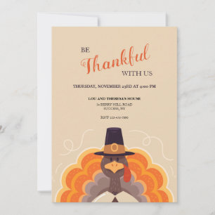 Convite Tom Turkey Dia de Ação de Graças