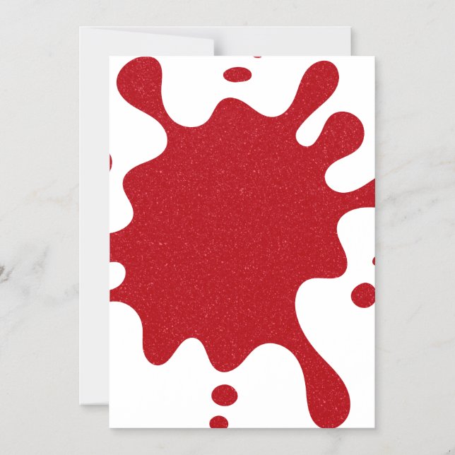 Convite Tomate Vermelho Brilho Splash em Ímã Branco (Perso (Frente)