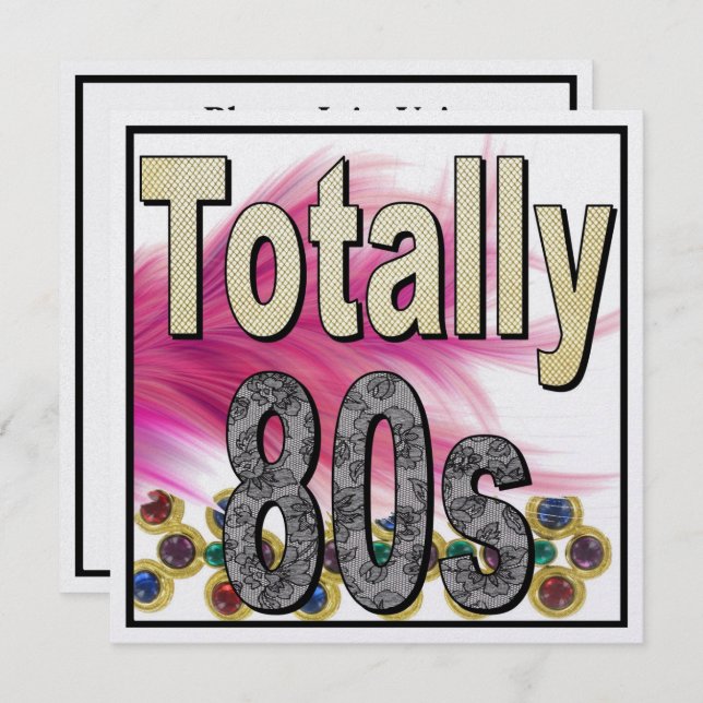 Convite total dos anos 80 (Frente/Verso)