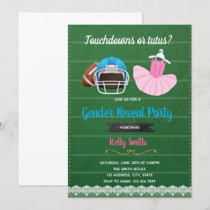 Convite touchdowns ou tutus