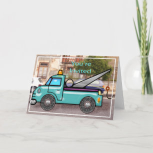 Convite Tough Tow Truck em Street Convide