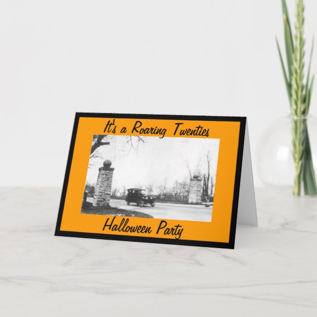 Convite Traje do partido do Dia das Bruxas dos anos 20 (Frente)