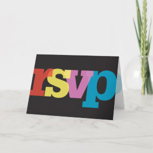 Convite Transparent Serif RSVP Card