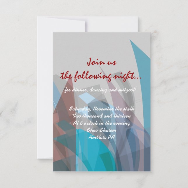 Convite TransPARENTE ao Bar Mitzvah STAR (Frente)