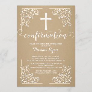 Convite transversal moderno da confirmação de