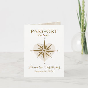 Convite Travel Theme Folded Passport Invitation