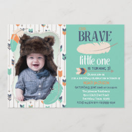 Convite tribal bravo da foto do aniversário