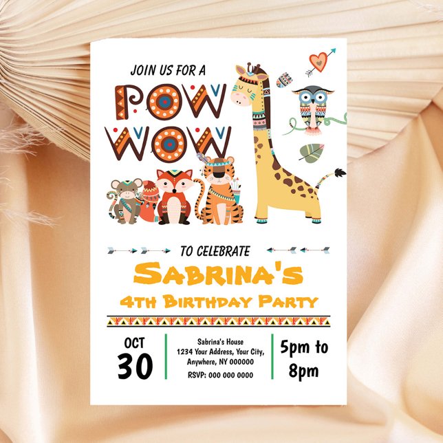 Convite Tribal de Aniversário (Criador carregado)