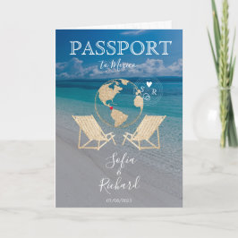 Convite Tropic do Mapa Mundial Dourado do Passaporte de De