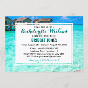 Convite tropical do fim de semana de Bachelorette