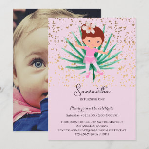 Convite Tropical Sparkle Ballerina