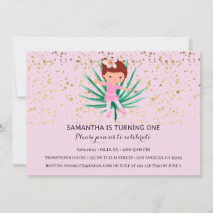 Convite Tropical Sparkle Ballerina