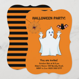 Convite Trumpy do Halloween, Aranha e Morcego