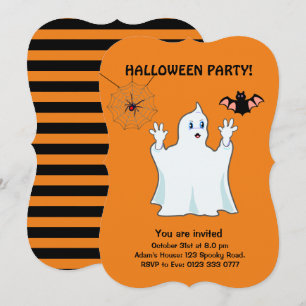 Convite Trumpy do Halloween, Aranha e Morcego