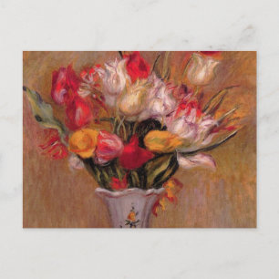 Convite Tulipas em cartão postal de arte vase