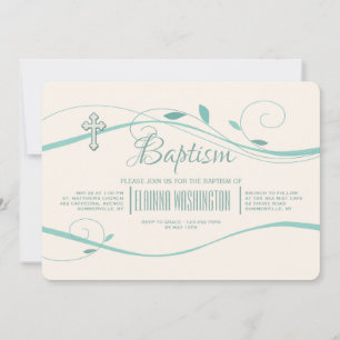 Convite Turquesa Swirls