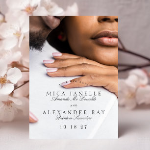 Convite Tuxedo preto clássico formal Salvar a data